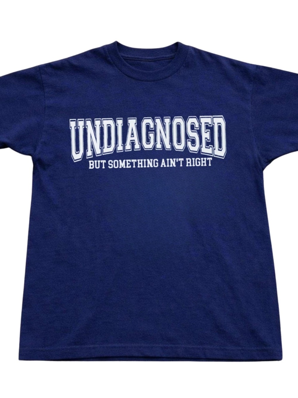Undiagnosed Graphic Crew Neck T-Shirt - Navy, Gift For Her, For Him